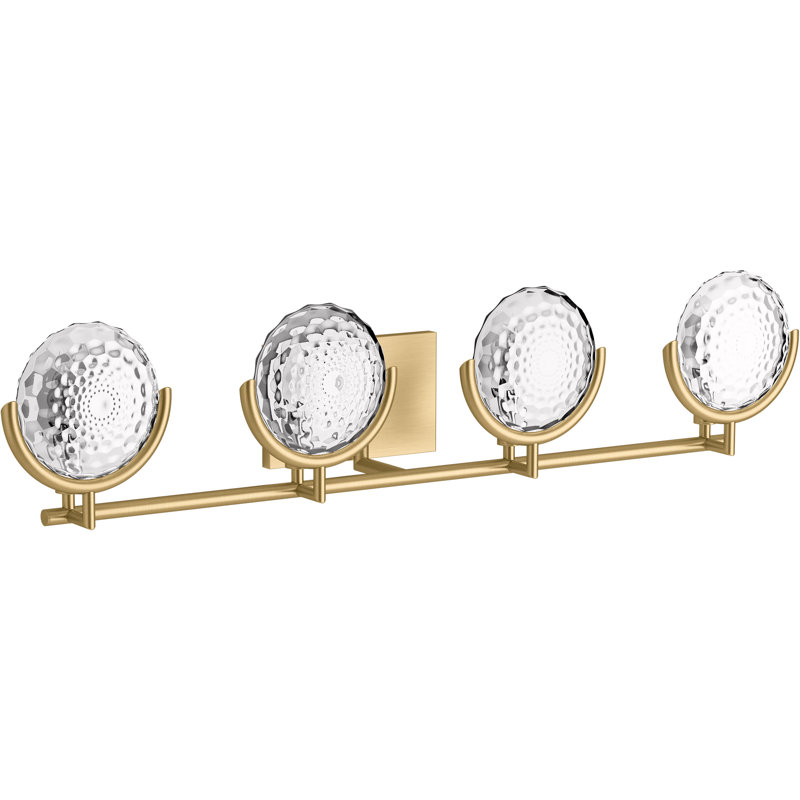 Arendela Vanity Light, Brushed Brass, 4 Lights