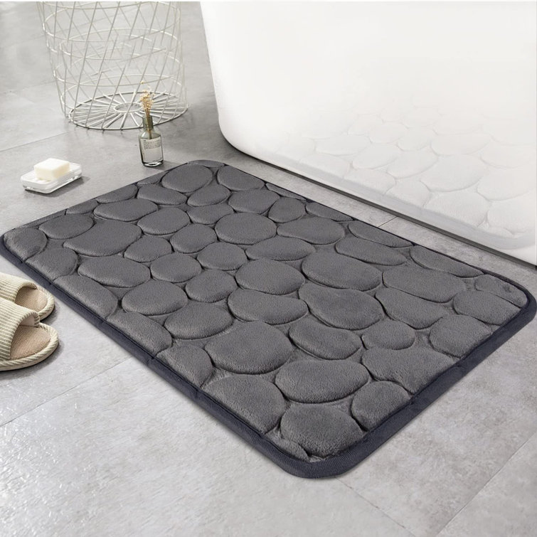 Flannel Bath Mat with Non-Slip Backing
