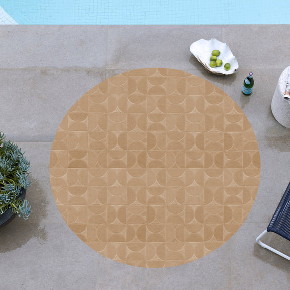 Tapis rond Horizons - Caramel 2,5 m – 8 pi 2 po de diamètre, Caramel, Round 8'2"