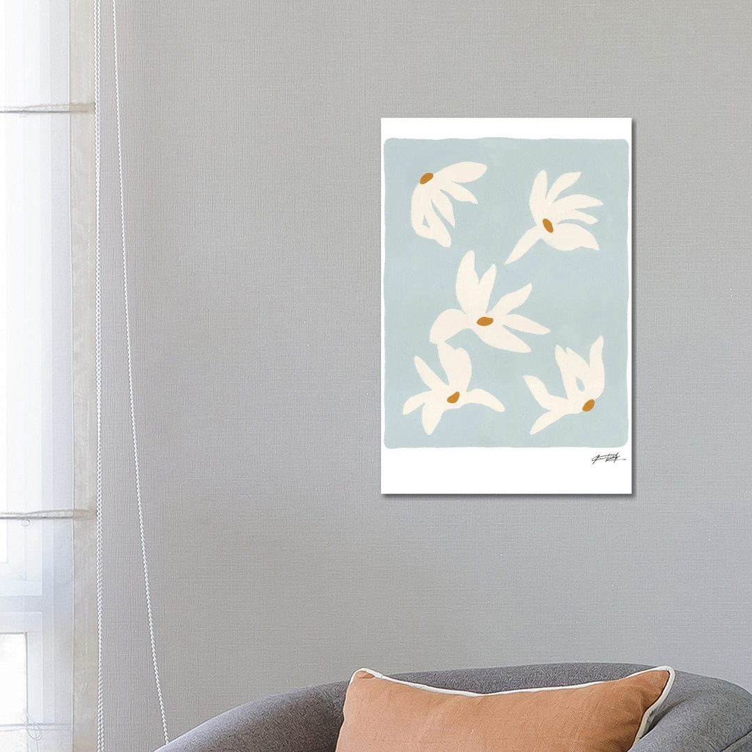 Abstract Floral I von Jen Wang Studios - Galerie-verpackte Leinwand Giclée auf Leinwand