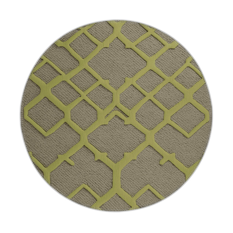 Tapis brun intérieur et extérieur Trellis, Rond 5 pi