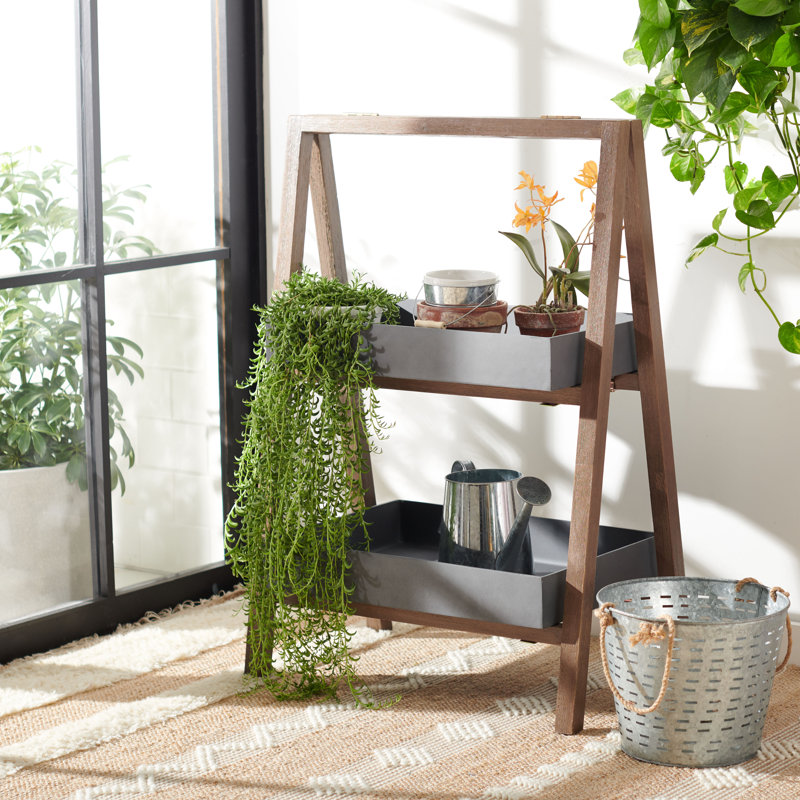 Support pour plante Auttenberg, gris, H 39,3 po x l 27,5 po x P 15,7 po