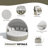 Patio Round Rattan Daybed Two-Tone Weave Sunbed With Retractable Canopy And Cushions-1620343640