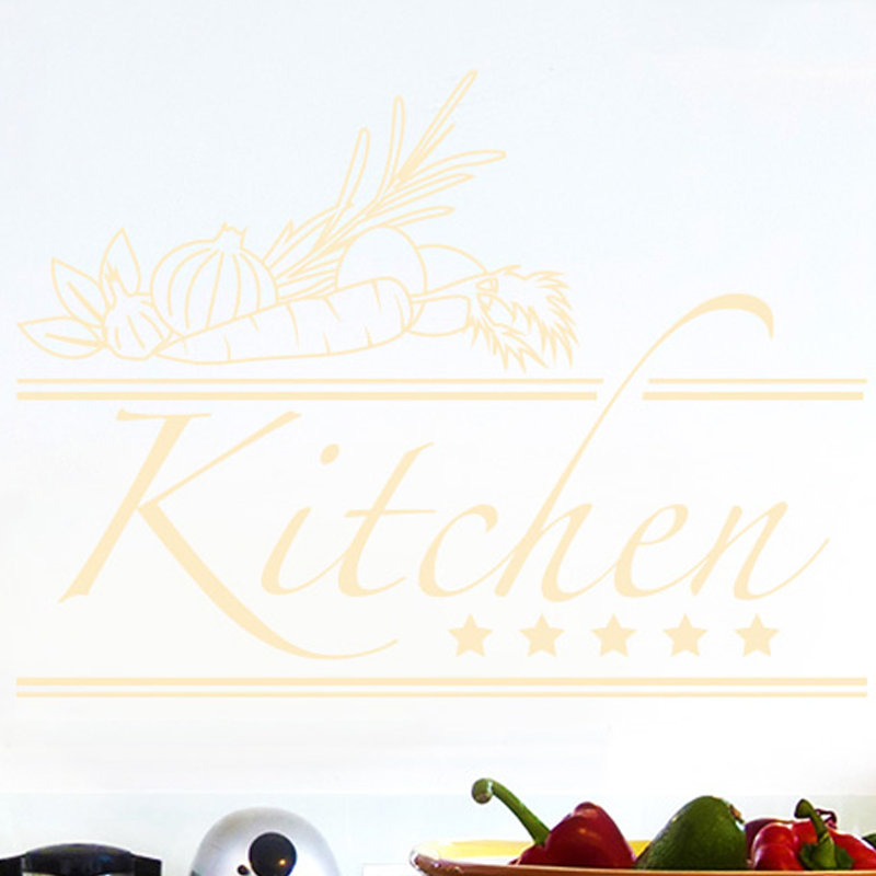 Food & Beverage Non-Wall Damaging Wall Decal, Medium, Beige