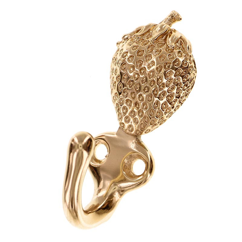Fiori Wall Hook, Polished Gold