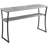 X-Calibur Console Table With Powder Coated Metal Frame And Melamine Veneer, Transitional Style Design
