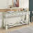 Versatile Wood Console Table with Three Drawers and Bottom Shelf-1422919014