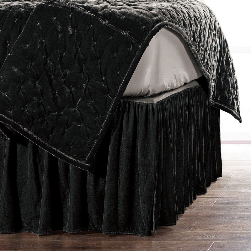 Jupe de lit Stella, Grand, Noir
