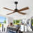 Modern Solid Wood Blade Ceiling Fan, App/remote Control, Quiet Dc Motor, Multiple Sizes-1605824364
