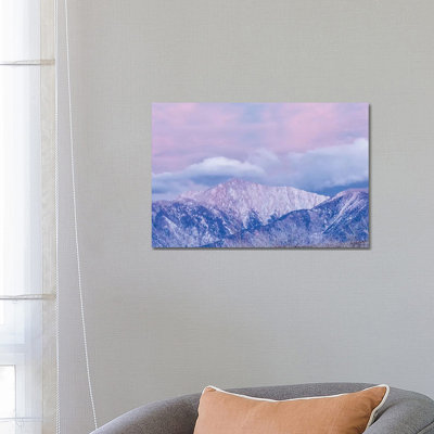 USA, Nevada, White Mountains. Sunset on Boundary Peak. 1 Piece Wrapped Canvas Wall Art