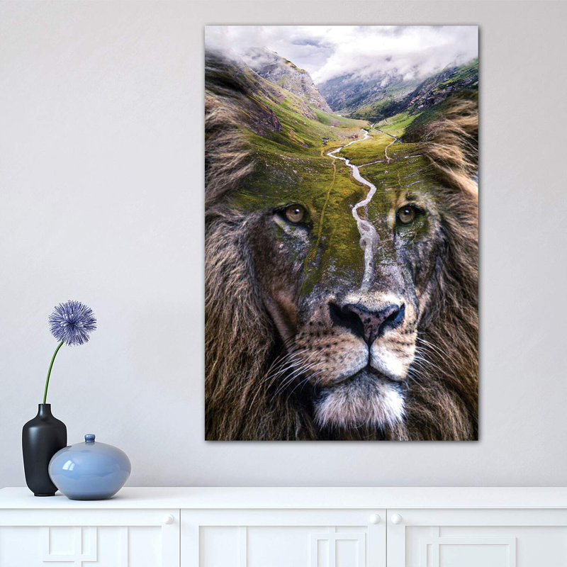 «Hail the King» par Paul Haag - impression d'art graphique, Toile tendue, H 26 po x l 18 po x 1,5 po
