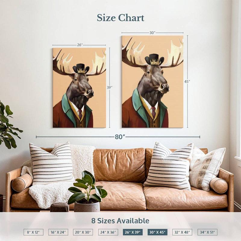 Ketti Fancy Moose, 39" H x 26" W