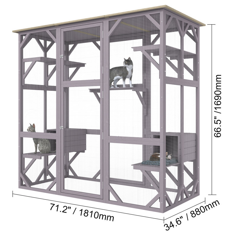 Cat House Outdoor, 7-Tier Large Catio
