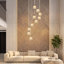 Pendant Light 10 - lights G9 glass crystal modern Cluster Pendant - 230CM height adjustable