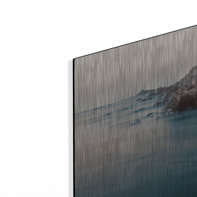 Art mural en métal Beachcrest Home ™ «Ocean 3» par Ian Winistanley, H 16 po x l 12 po