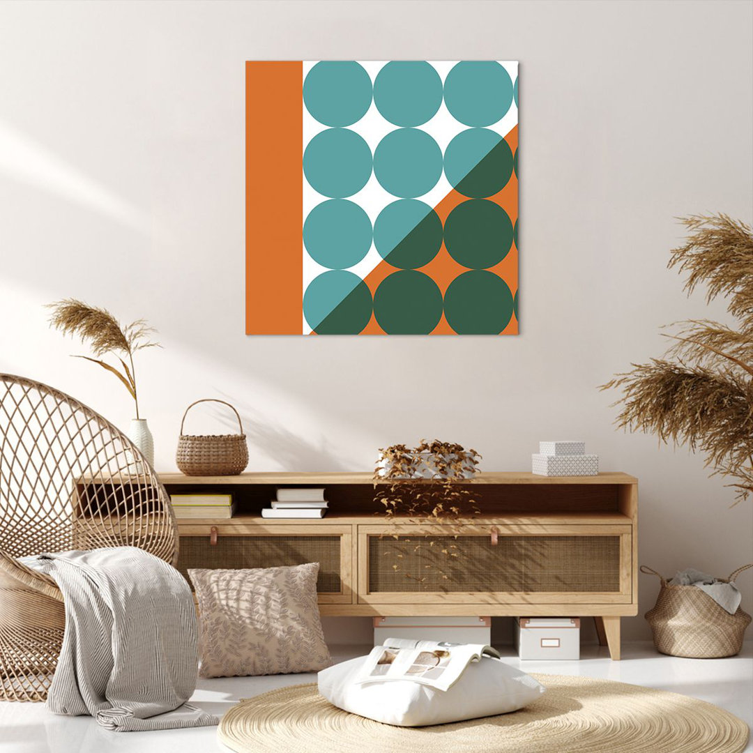 Leinwandbild Colic Turquoise Orange