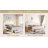 Upholstered Modern LED Bed With APP & Remote Control, White-2015071082