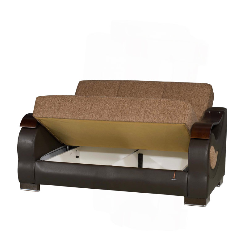 Causeuse convertible avec rangement Collection, Brun