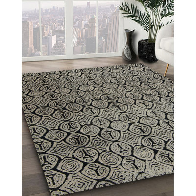 Tapis gris / noir à motif abstrait Wakita