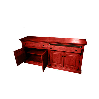 Traditional Solid Oak Wood 70" Sideboard Buffet