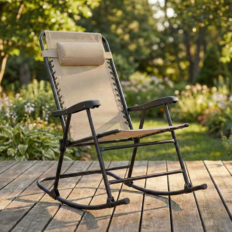 Élégantes chaises de patio pliantes, Kaki