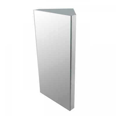 Infinity Corner Medicine Cabinet with Mirror 23.62" H X 11.87" W x 6.87" Proj.Stainless Shelf