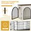Dog Crate Furniture, 100 cm Wooden Dog Crate, Indoor Kennel for Small/Medium/Large Dogs, End Side Table Animal Crates, Anti-Chew, Anti-Escape, Arched Door Design-1154395154