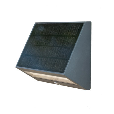 Matte Black 14.1cm H Solar Powered Integrated LED Outdoor Sconce with Dusk to Dawn