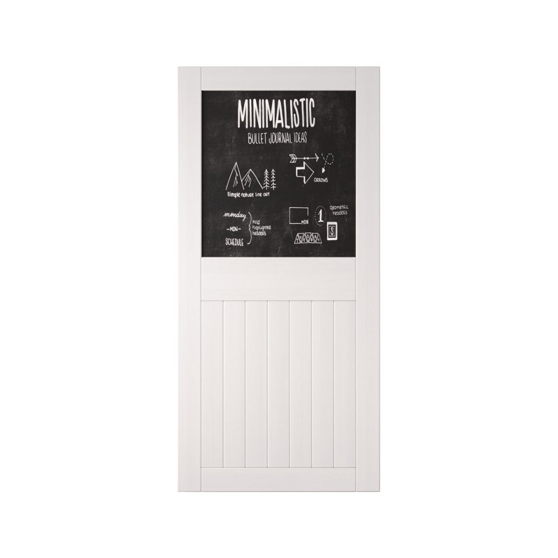 Porte de grange coulissante en bois massif non assemblé 26 x 84, 26 po x 84 po