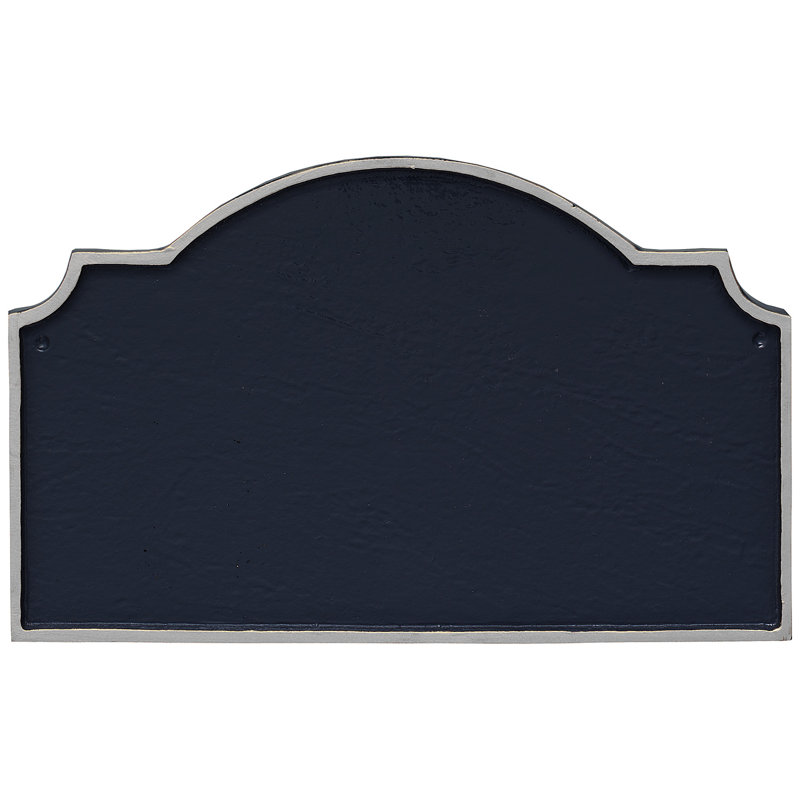 Plaque d’adresse murale sur 1 ligne vanderbilt, Marine / Argent, Oui