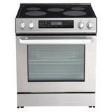 30 Inch Self-Cleaning Electric Range with AirFry and Glass Touch Controls in Stainless Steel
