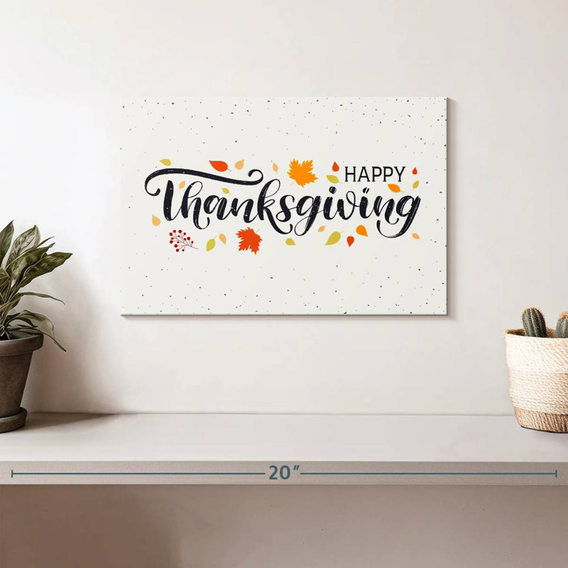 Cursive Thanksgiving Greeting, H 8 po x l 12 po