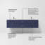 Ensemble de meuble-lavabo double mural 72 "Geneva-705925687-790433010