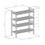 6 Pair Stackable Solid Wood Convertible Shoe Rack in Natural Finish, 32.01" H X 27.24" W X 10.50"D