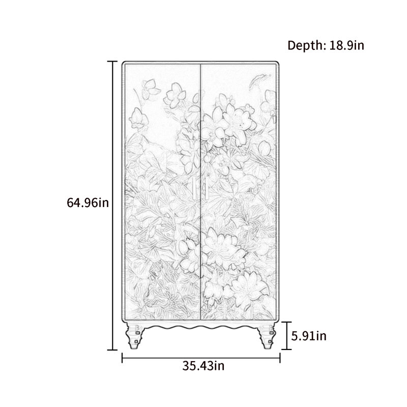 Garde-robe moderne pour chambre double, Bleu / blanc ivoire