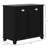Dual Tilt Out Laundry Hamper Cabinet, Bathroom. 2 For Washroom Storage, Black Floor Cabinet. Generous Towel Storage Area. Separate & Dark. Made, Water-. Toppling Feature. Wall-Mountable . 30" W X