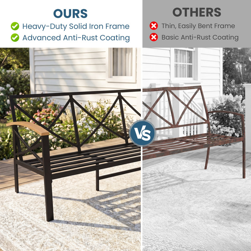 Causeuse de patio avec coussins, Gris