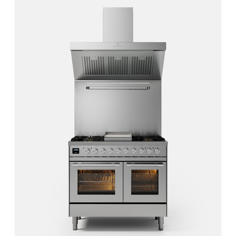 ILVE Professional Plus II 40 in Dual Fuel Range, Stainless Steel, Natural Gas