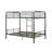 Full/Full Bunk Bed With Bristol Gunmetal Finish, Convertible To Two Full - Sized Beds, Metal Tube Slat System, Reversible , Length Guard Rail, 6 Inch Mattress Height For Top Bunk, 38 Rail , 11 Floor