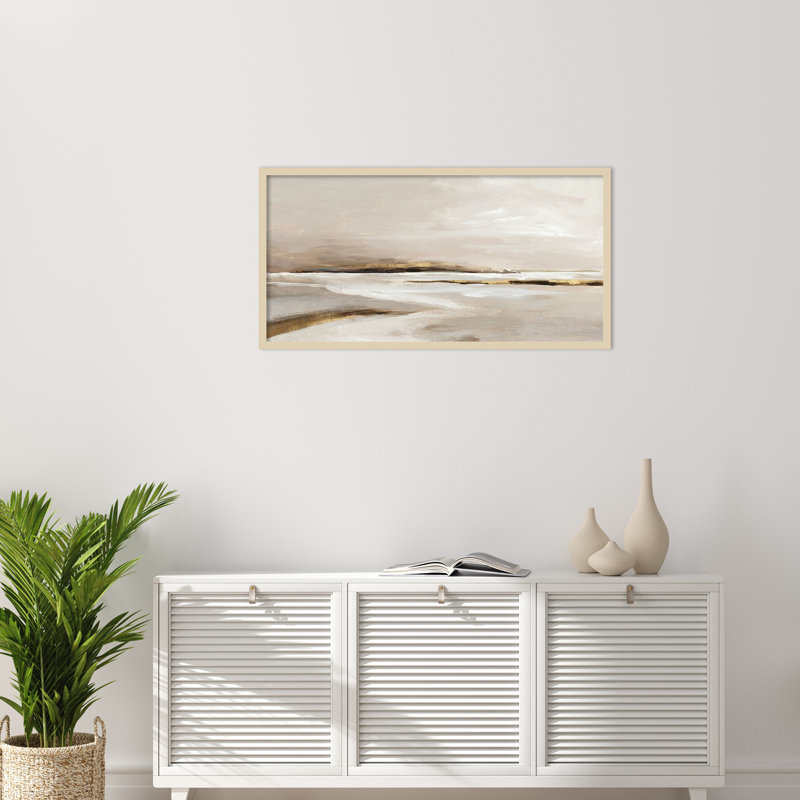 Décoration murale Golden Prairie Landscape par Jacob q, neutre et minimaliste, H 21 po x l 41 po