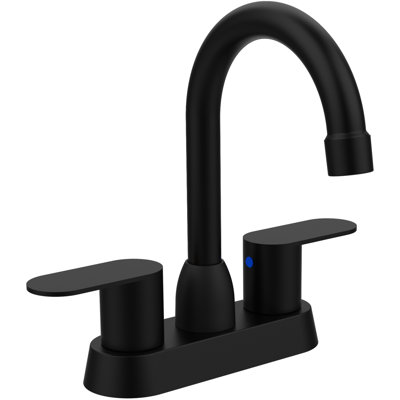 Bathroom Sink Faucet Matte Black - 360 Degree Swivel Spout, Ergonomic Handle Design 2 In Long-Lasting Performance