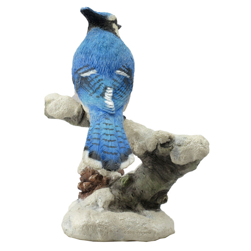 4.72 in H Blue Jay Poly Resin