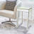 Divya Mirrored Glass Top End Table