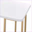 Bureaux blanc Bureau d'écriture doré avec base ouverte, structure en métal | Bois synthétique | Or