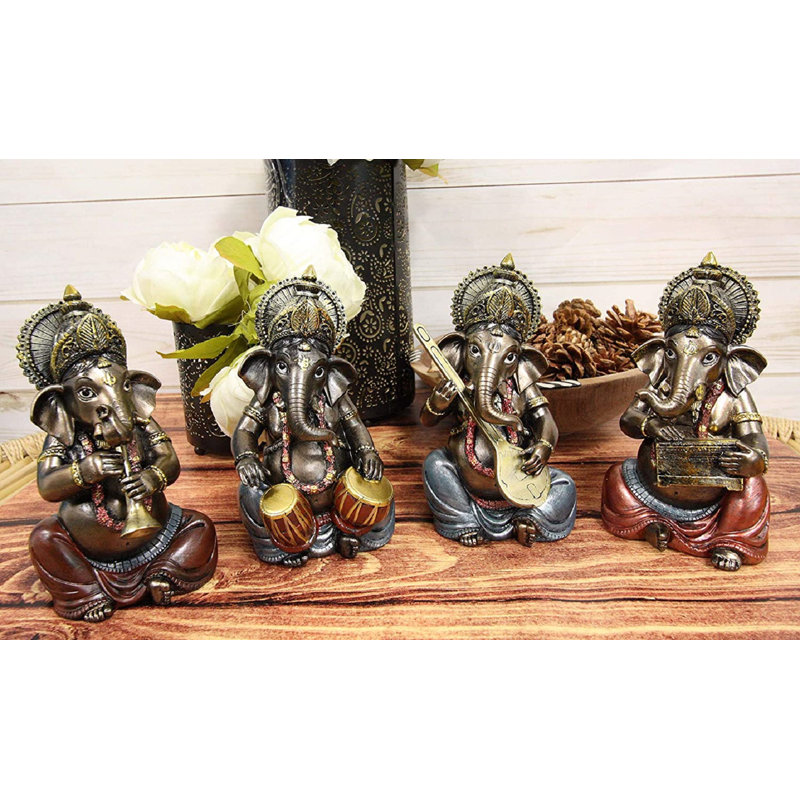 Ensemble de 4 figurines 4 pièces Ganesha