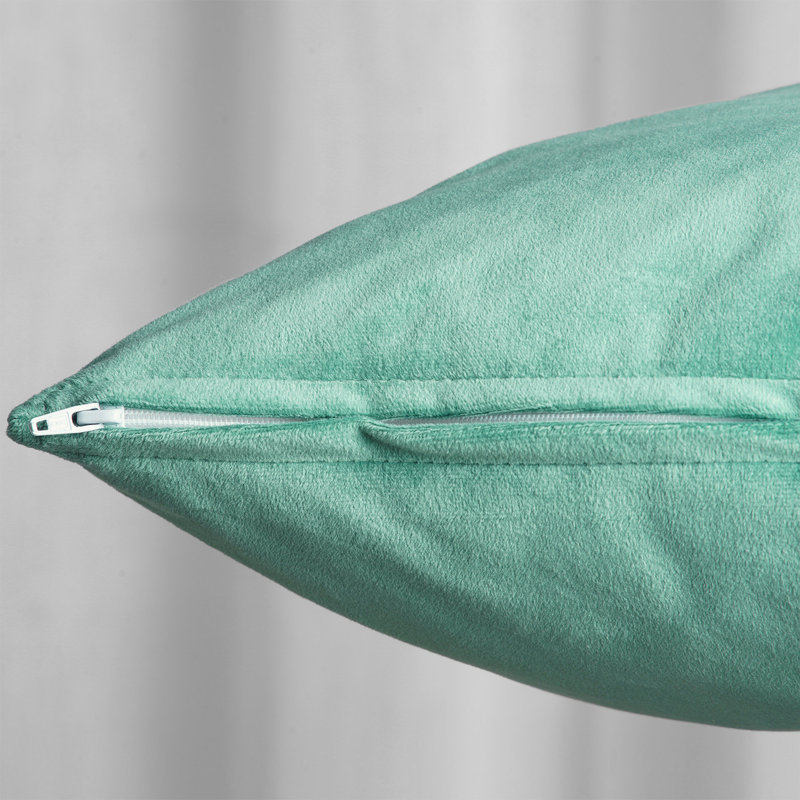  Housses de coussin Signature en velours - Housses de coussin décoratives, Brume aqua
