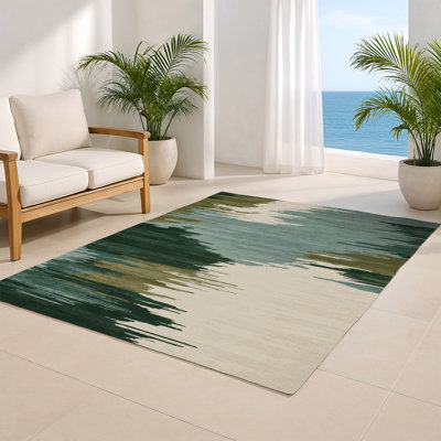 Tapis intérieur et extérieur gris Watercolor
