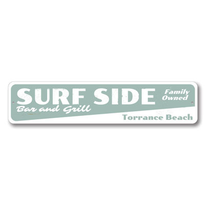 Enseigne en aluminium Surfside Bar & Grill