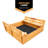 Sportspower™ 47.2'' x 18.7'' Solid Wood Rectangular Sandbox with Cover