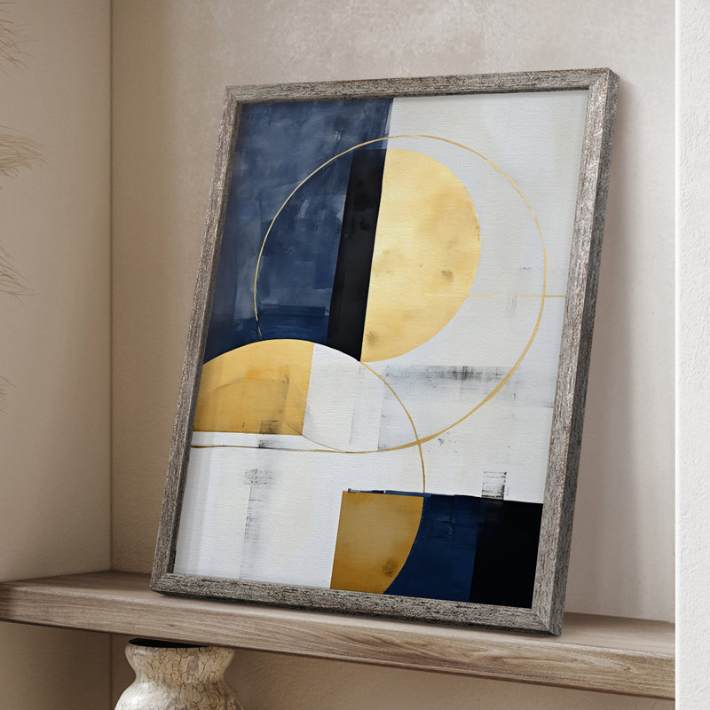 Reproduction encadrée ABSTRACT Series DLV III - bois massif, H 11 po x l 9 po